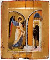 «Чудо архангела Михаила в Хонех», византийская икона, первая половина XII века.