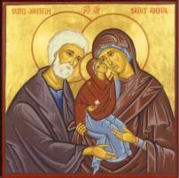 Икона св.праведных Иоакима и Анны с Пресвятой Богородицей