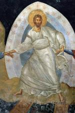 Христос. Сошествие во ад. Фрагмент фрески монастыря Хора, Константинополь. XIV в.
