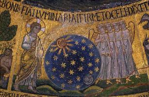 Сотворение светил (Быт. 1, 14-18) (Сотворение мира). Собор Святого Марка; Венеция, XIII в
